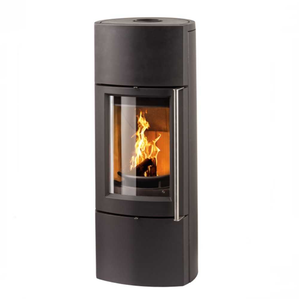 Guss Kaminofen Leda DELTA W 8 kW mit Wassertechnik schwarz lackiert 1003-02166