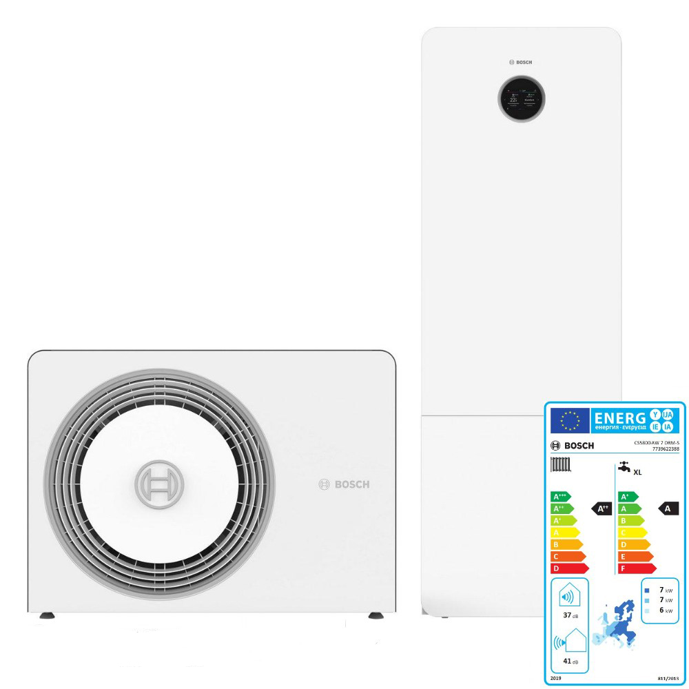 BOSCH Luft Wärmepumpe AW 7 OR-S CS5800iAW 12 M Monoblock Paket BOPA CS763