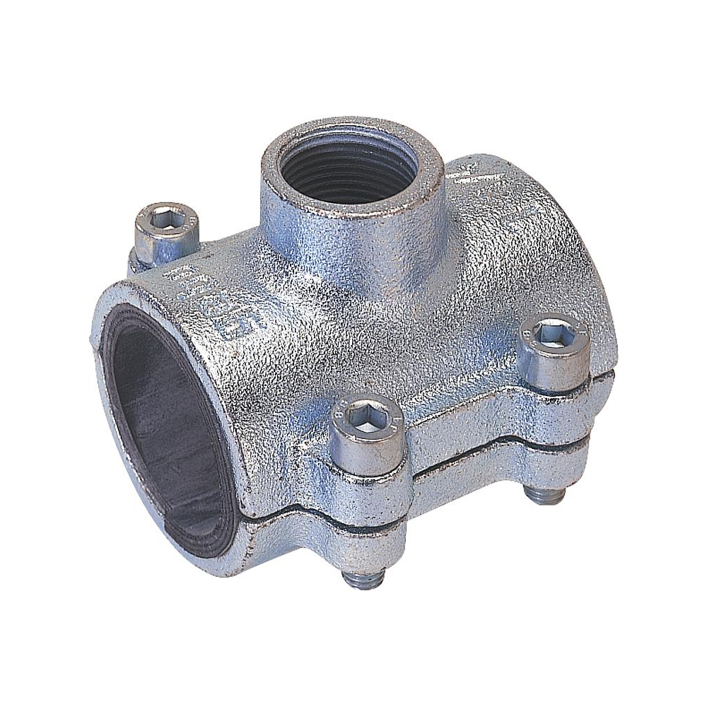 Gebo Temperguss Anbohrschelle DN 40 (1 1/2") x 48,3 mm x DN 20 (3/4")