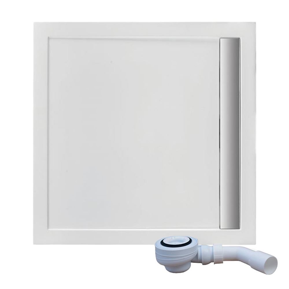 Chr. Schröder Mineralguss Duschwanne Planline E 100x100 mit Ablauf