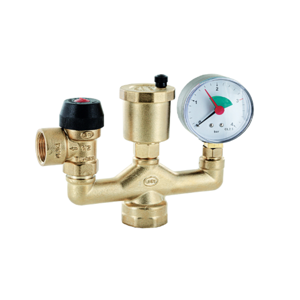 Kesselgruppe 1" TRINNITY MS 58 bis 50 kW mit Armaturen u Isolierung fuer Heizung