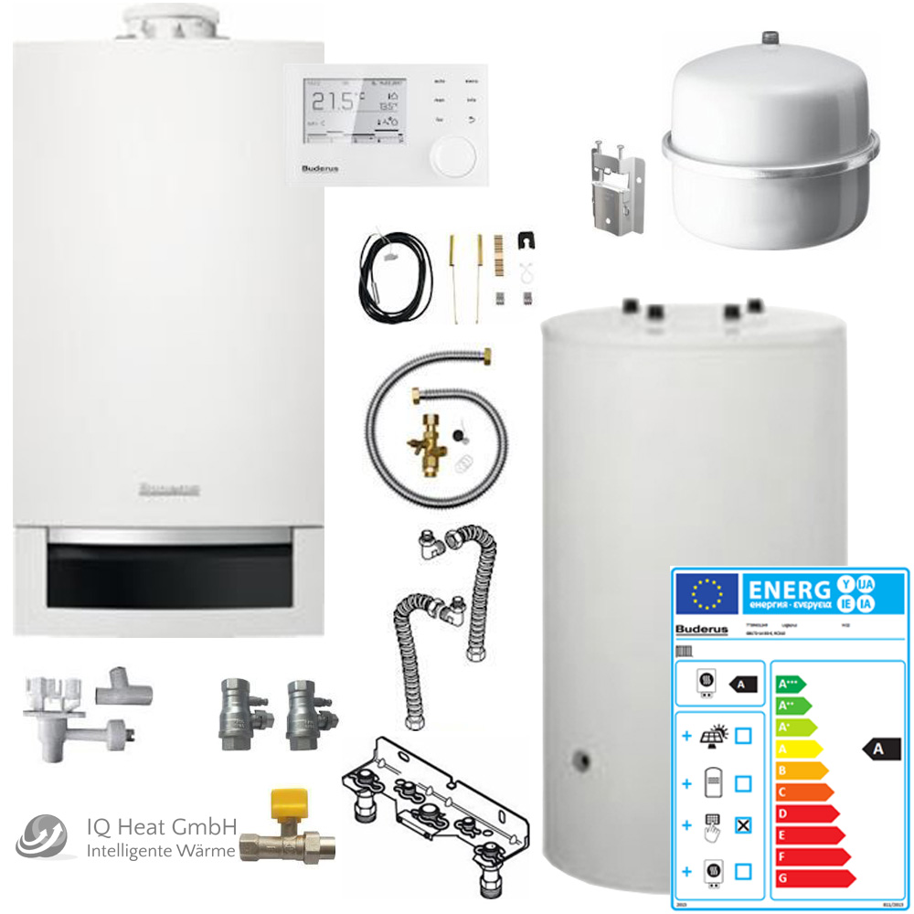 Buderus Paket W22 Gas Brennwert Logamax Plus GB 172 14 KW Speicher S120 RC 310