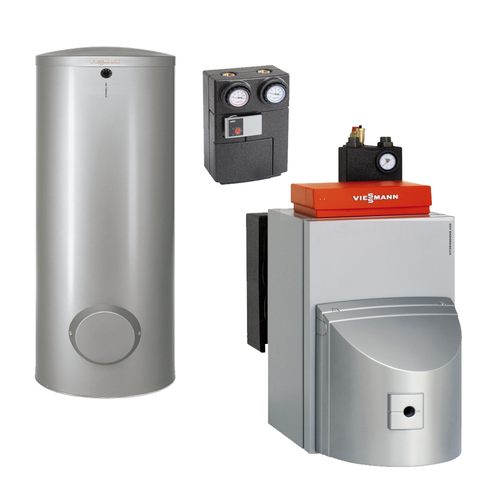 Viessmann Paket Vitorondens 200T 28,6 kW Öl Brennwert Abgas Speicher 160 Liter