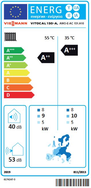Viessmann Vitocal 150-A Luft/Wasser-Wärmepumpe 9,7 kW, AWO-M-E-AC 151.A10 230V Z023206