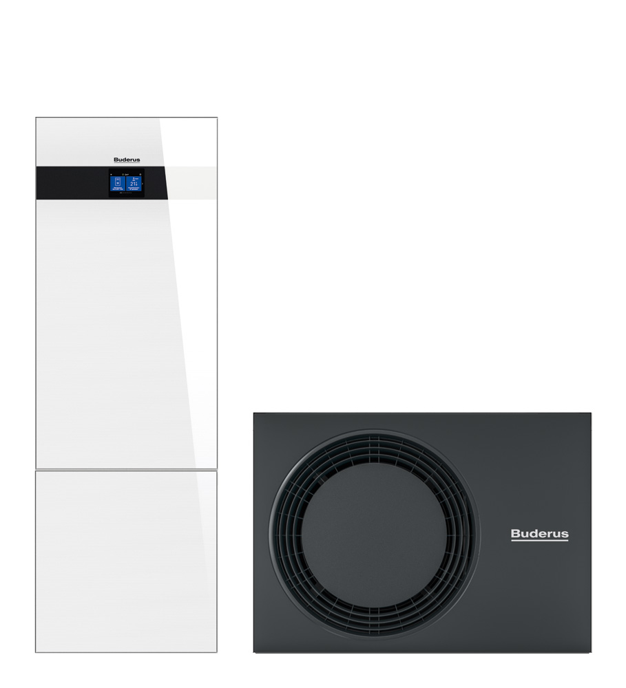 Buderus Luft Wärmepumpe Logaplus M Logatherm plus WLW186i-4 AR T180 weiss
