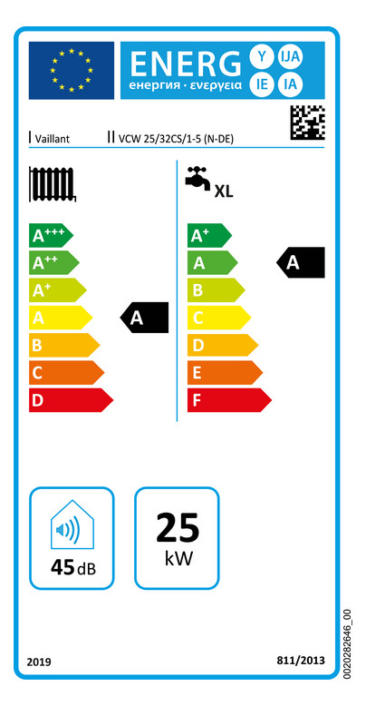 Vaillant Gas Brennwert Kombigerät ecoTEC plus VCW 25/32 CS/1-5 Heiztherme