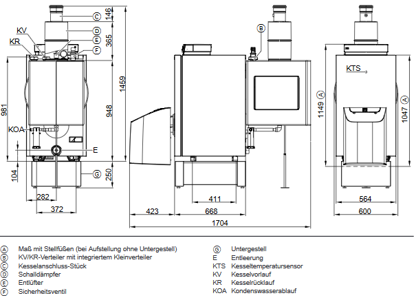 Viessmann Öl Brennwertkessel Vitorondens 200-T 107,3 KW Öl-Blaubrenner Vitoflame