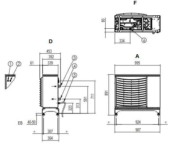 Novelan Luft Wärmepumpe L/W Jabbah 5 230/400V inkl. kühlen Außengerät 10379801