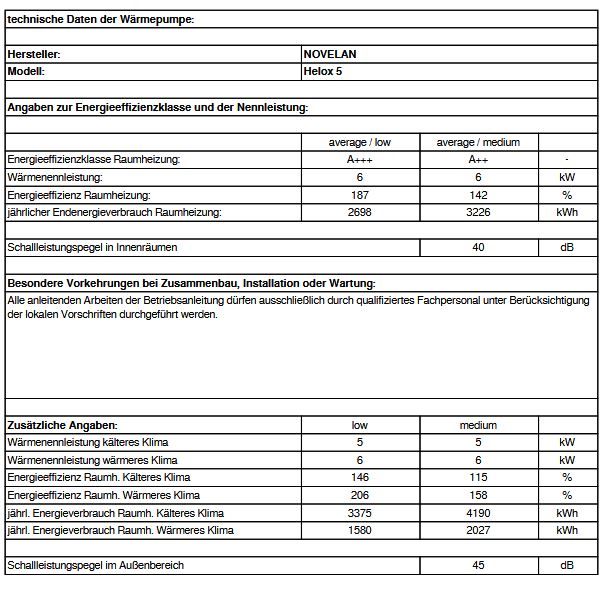 Novelan Helox 5 230V Luft Wärmepumpe L/W inkl. kühlen Außengerät 10380401