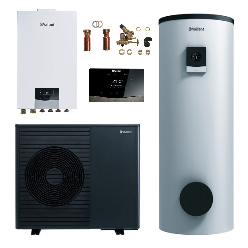 VAILLANT Wärmepumpe Paket 4.3323 aroTHERM plus 75/8.1 A Speicher VIH RW 300/3 BR VAILLANT Wärmepumpe Paket 4.3323 aroTHERM plus 75/8.1 A Speicher VIH RW 300/3 BR