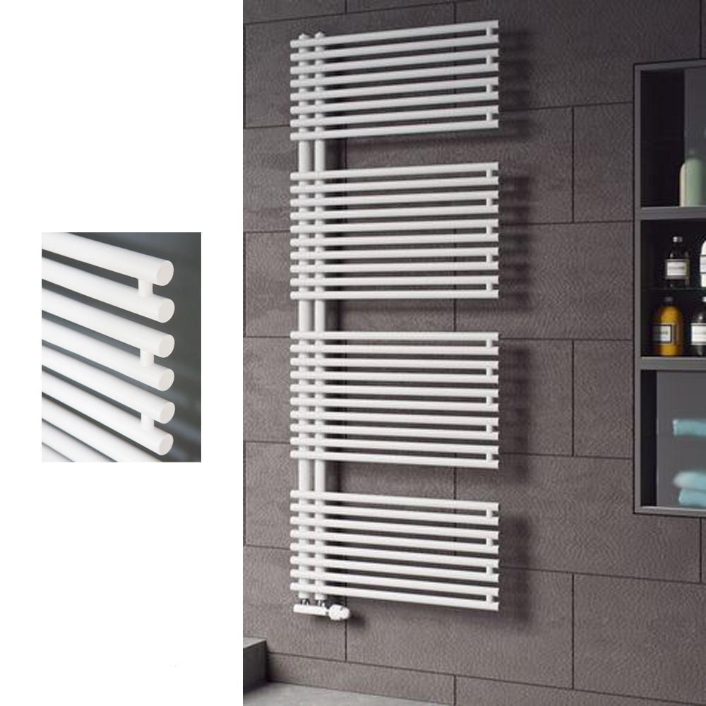 Design Heizkörper Sirius in weiss - Handtuchheizkörper MA 50 mm