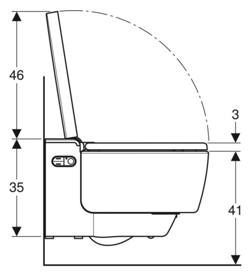 Geberit Vorteilspaket Dusch WC Mera Classics mit WC-Element Duofix Connect Box