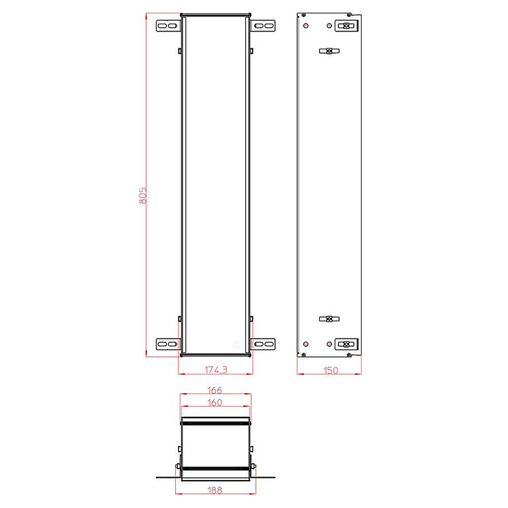 WC Modul emco asis 2.0 Unterputz Tür links Höhe 811mm optiwhite Wandcontainer