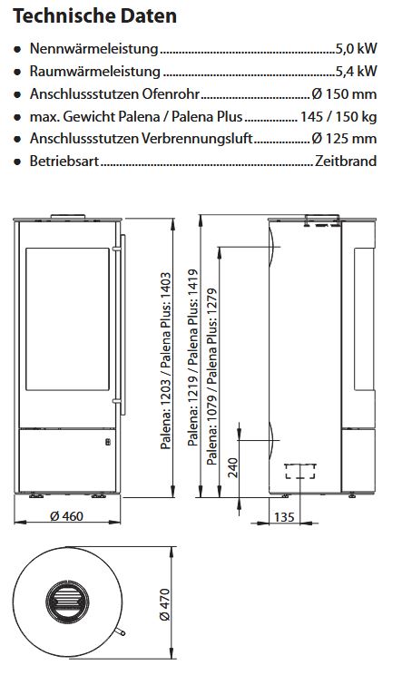 Kaminofen Olsberg Palena Compact 5 kW Stahlverkleidung schwarz 23/5751 Kamin