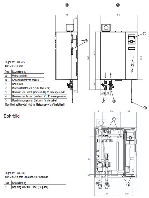 Novelan Helox Hydraulikmodul 9kW Heizstab Wärmepumpenregler 15220541