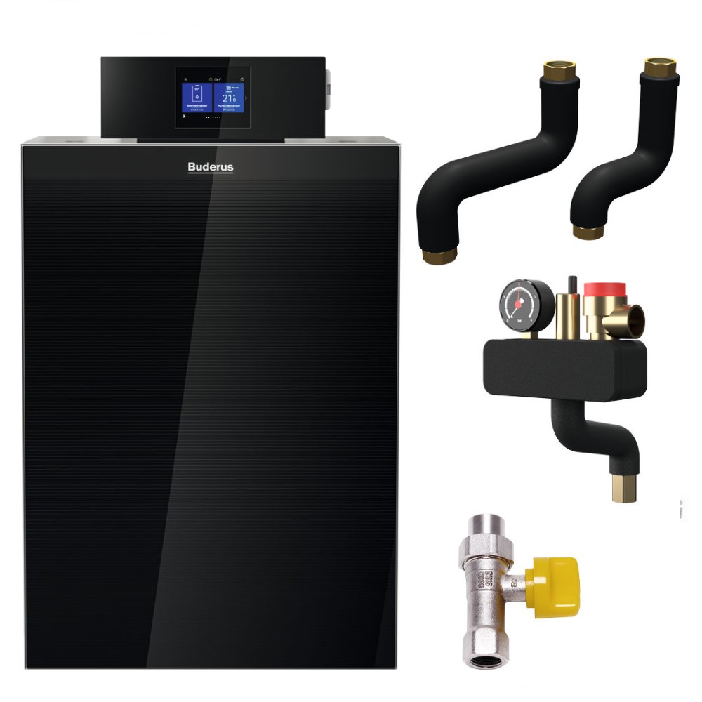 Buderus Gas Brennwertkessel Logaplus M KB192i.2-40 BC400 BCS29 Gashahn