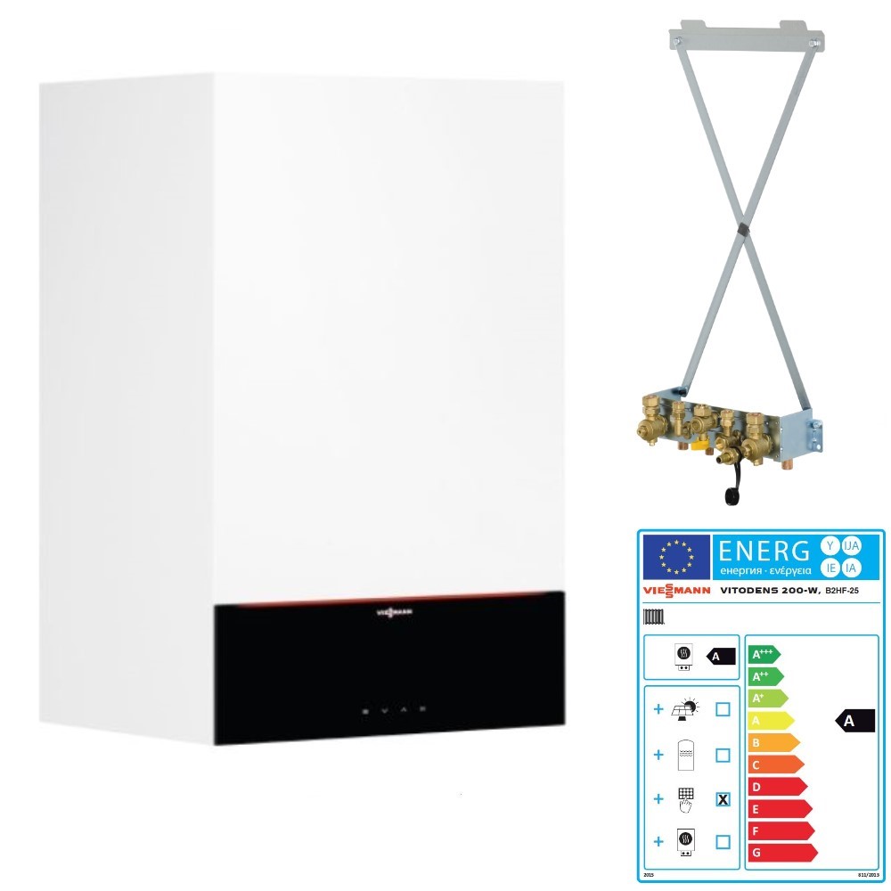 Viessmann Vitodens 200-W 25 kW Typ B2HF Gasbrennwertgerät mit Wandhalterung