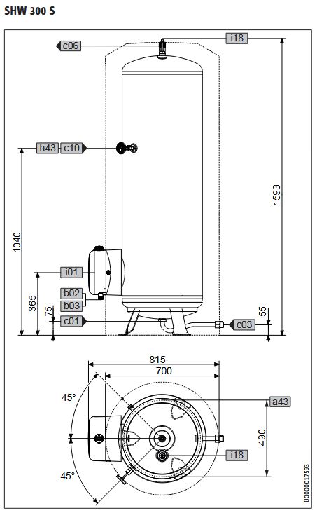 STIEBEL ELTRON Warmwasser Standspeicher SHW 300 S 300 l Zwei-/Einkreisbetrieb