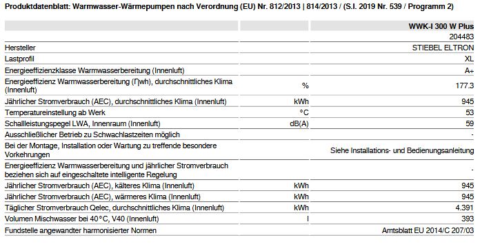 STIEBEL ELTRON Warmwasser Wärmepumpe WWK-I 300 W Plus 233583