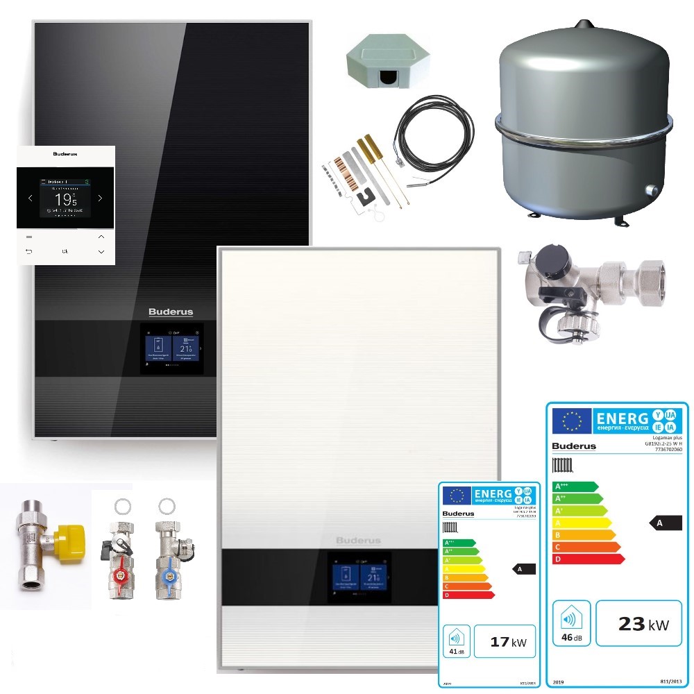 Buderus Gasbrennwert Gerät Logamax plus GB192i.2 15 25 kW Paket W50S BC400