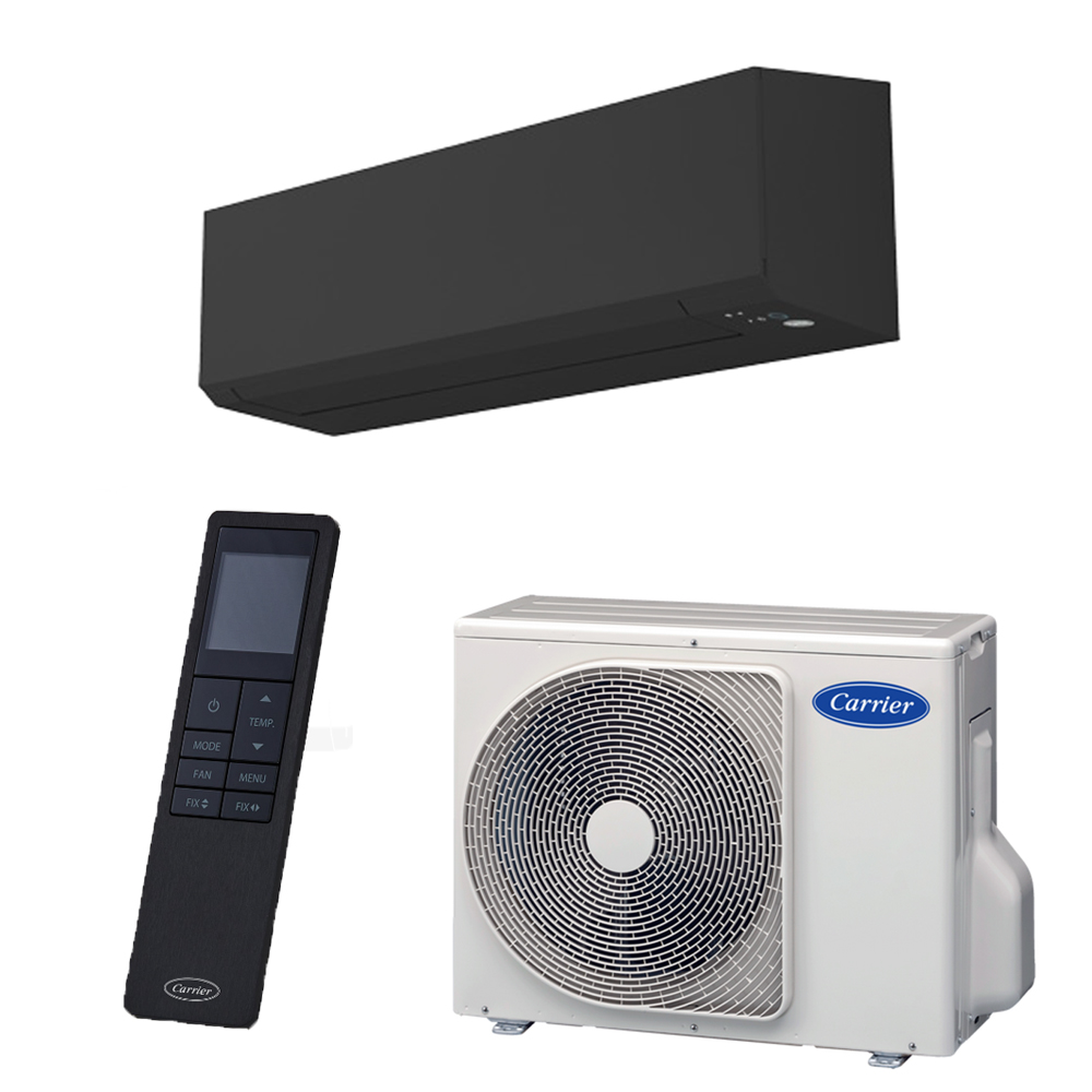 Carrier Single Split System 40/38 WHH020 schwarz mit Outdoor Unit HTM R32 2kW
