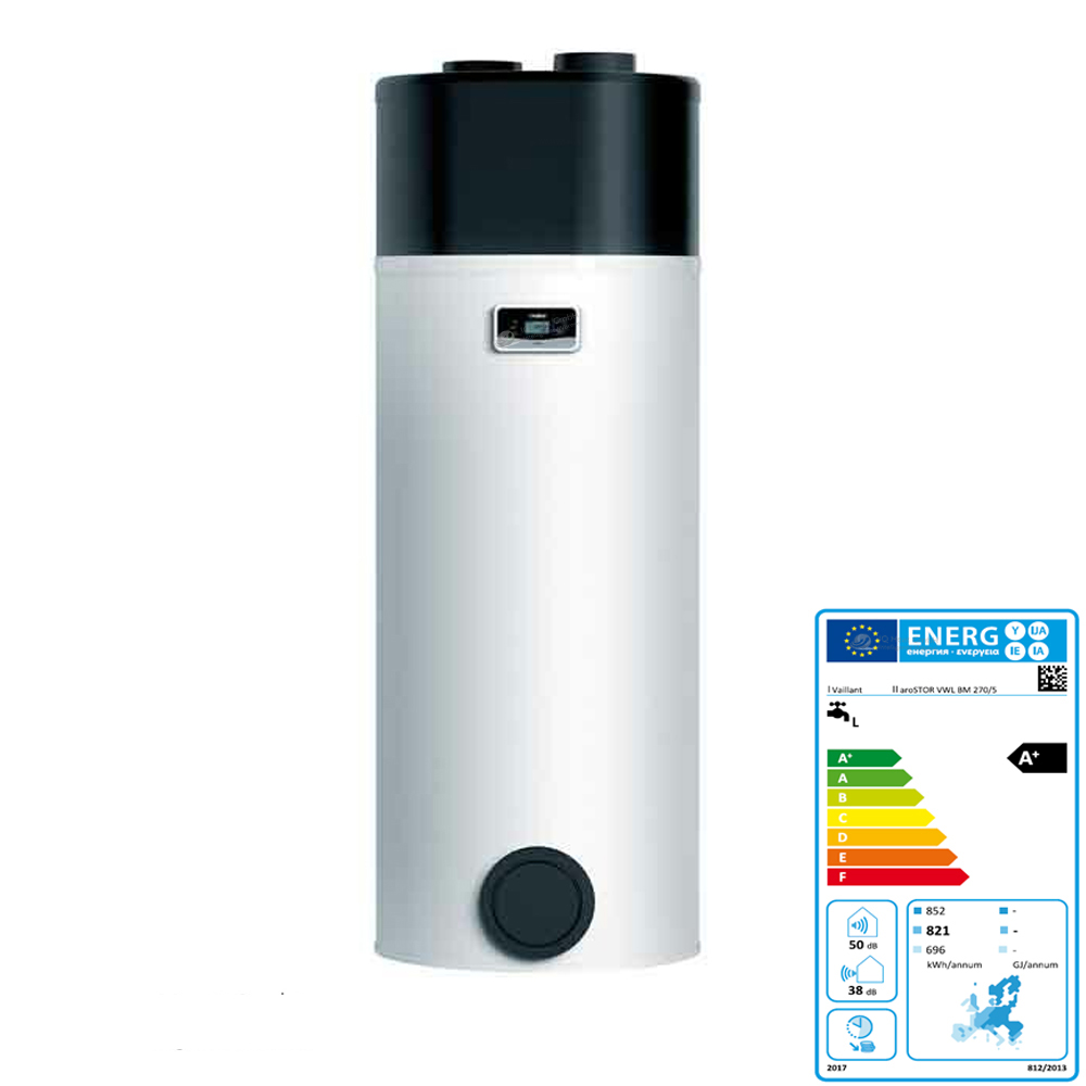 Vaillant Warmwasserwärmepumpe aroSTOR VWL BM 270/5 mit 1 Wärmetauscher