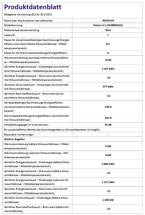 Novelan Luft Wärmepumpe L/W Polaris 4-3 230V inkl. kühlen inkl. Regler WR4
