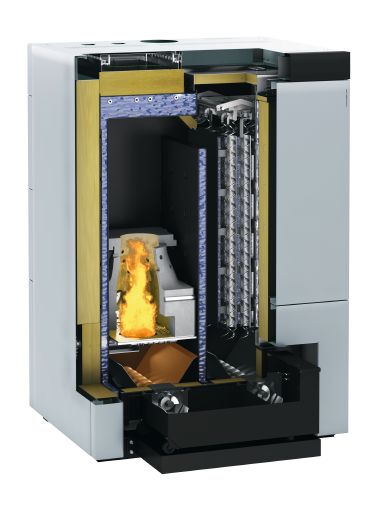 Viessmann Pelletkessel Vitoligno 300-C 60,0 kW Ecotronic Einschub hinten Pellets