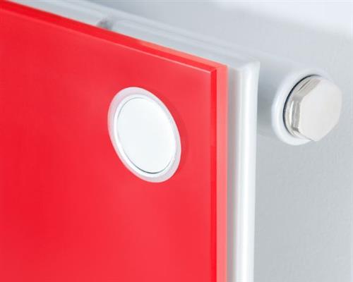 Design Paneelheizkörper Panio Crystal Basic mit Glasfront Vertikalheizkörper