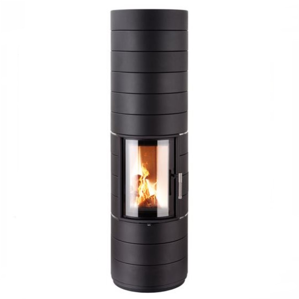 Kaminofenn Leda Colona Speicherofen 1,7 kW Guss Vermiculite schwarz Abgang oben