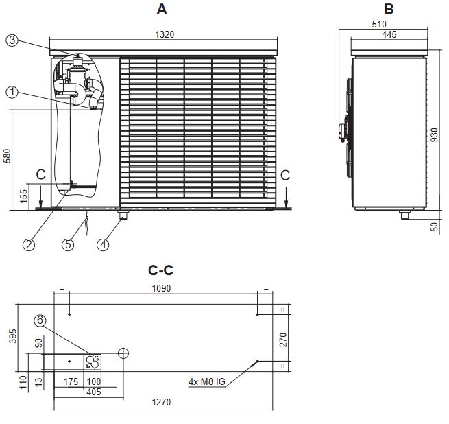 Novelan Luft Wärmepumpe LAD 7 400V 7,1 kW monoblock R290 10360222 ODU