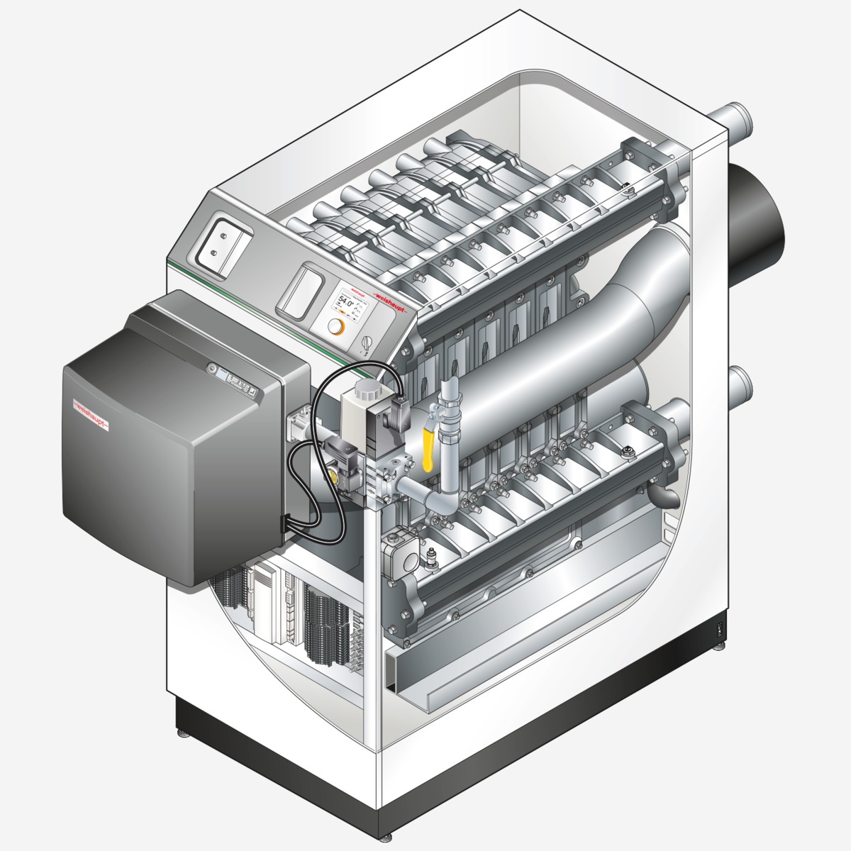 Weishaupt Gasbrennwertkessel WTC-GB470-A Flüssiggas F 48260106 Gasarmatur 1"
