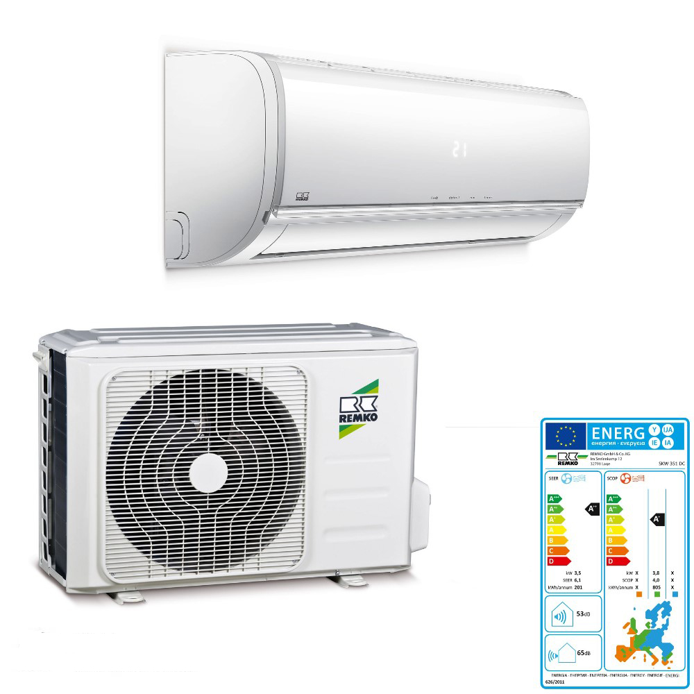 Remko Raumklimagerät SKW 351 DC Klimaanlage Inverter Wandgerät Split 3,5 kW