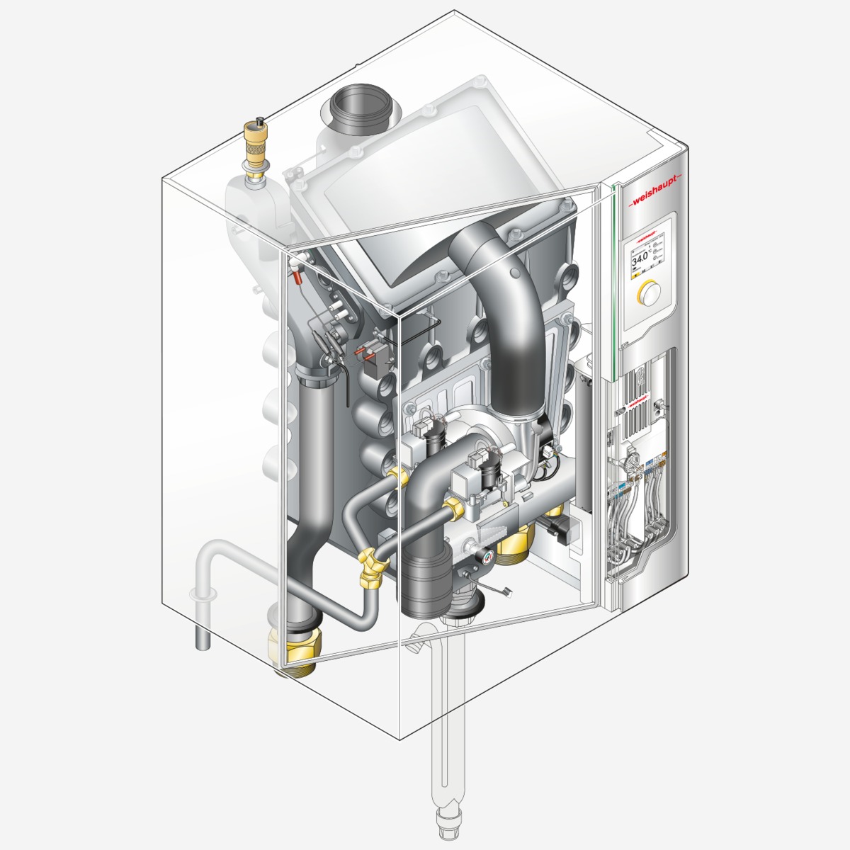 Weishaupt Gas-Brennwertgerät WTC GW 100 A 13,4 bis 100 kW Thermo Condens