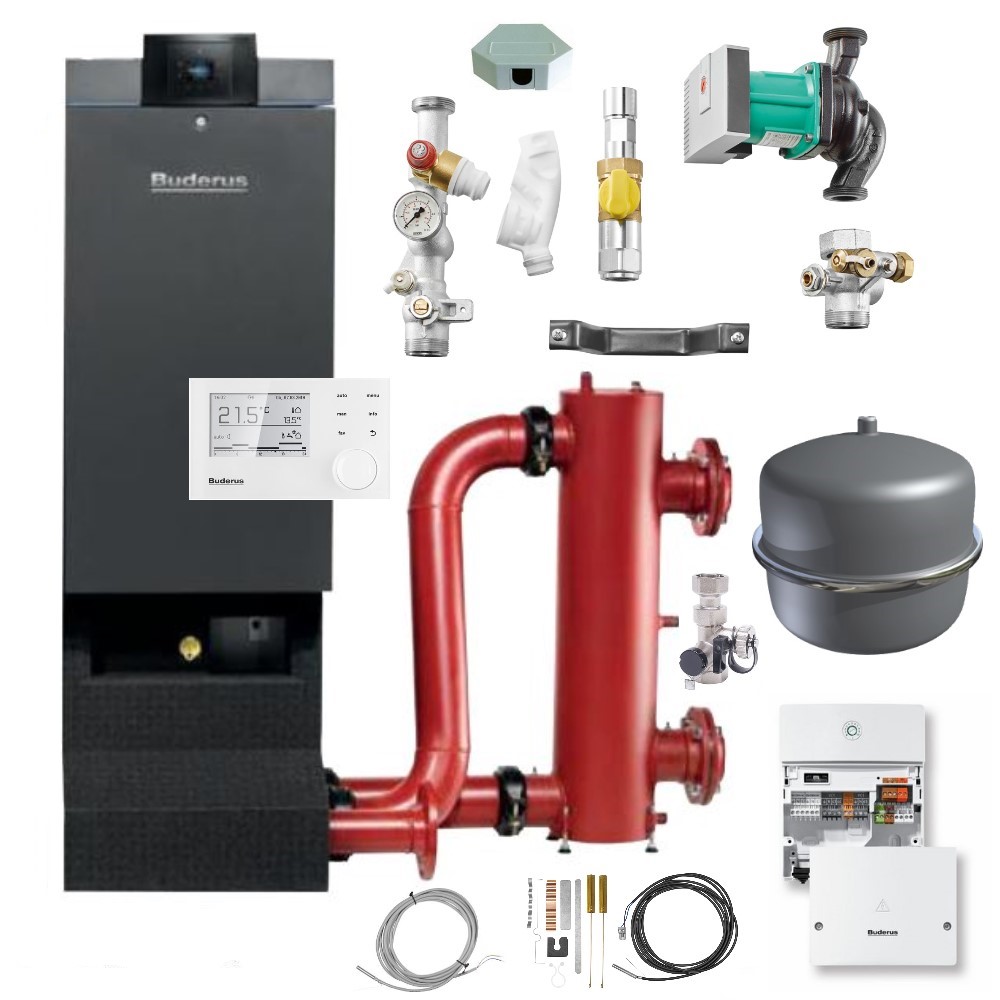 Buderus Logaplus Paket W503 GB272-100H Gas Brennwertgerät RC310 Weiche