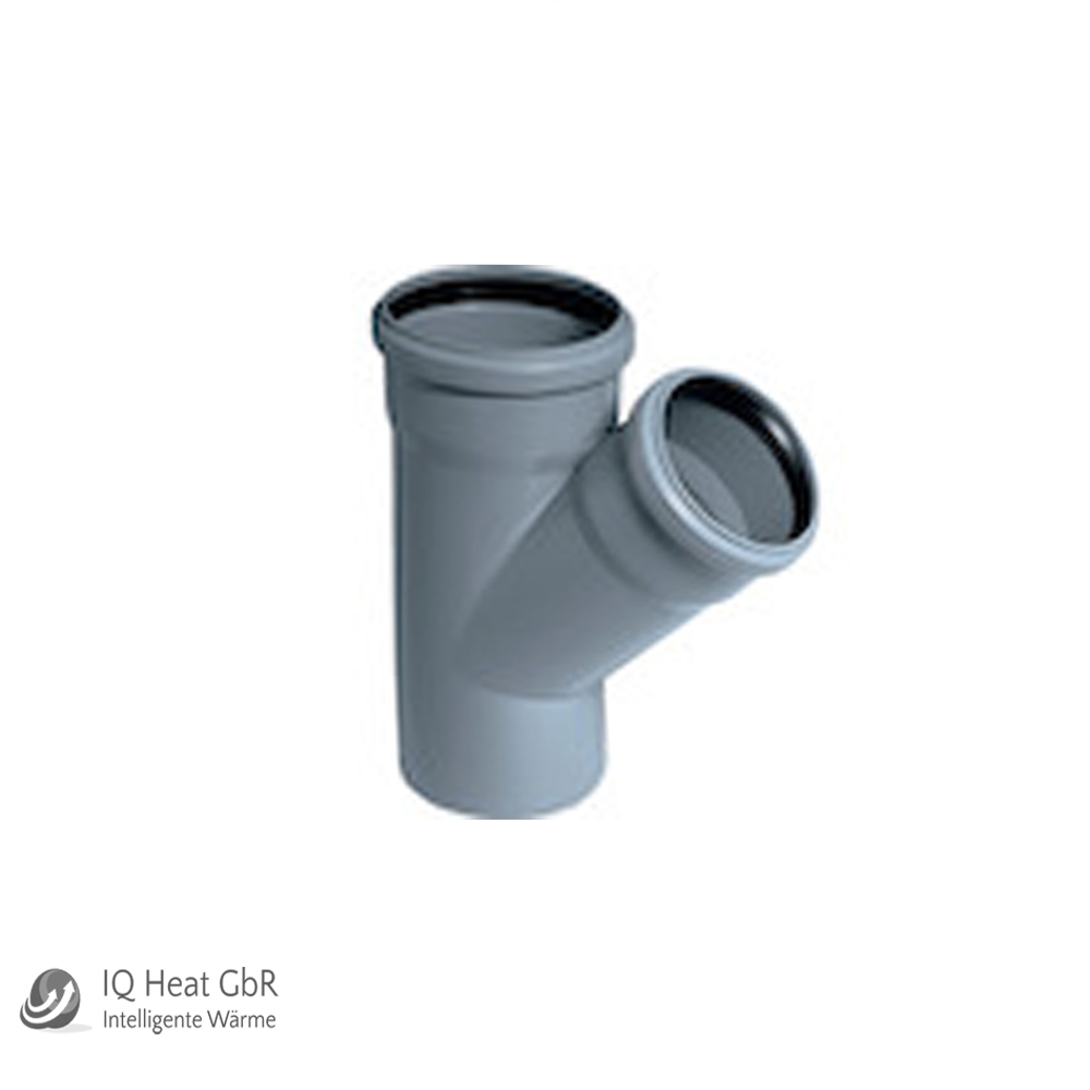 HT Abwasserrohr -  Abzweig reduziert 45°: DN110 (100) auf DN50 HT Abwasserrohr -  Abzweig reduziert 45°: DN110 (100) auf DN50