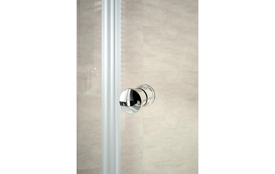 Hüppe Eckduschkabine Alpha 2 100 x 800 x 190 cm Schiebetür 3tlg. 1x Seitenwand