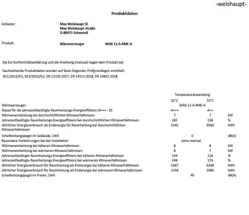 Weishaupt Luft Wasser Wärmepumpe Paket Aeroblock WAB 11 Wandregler 890093