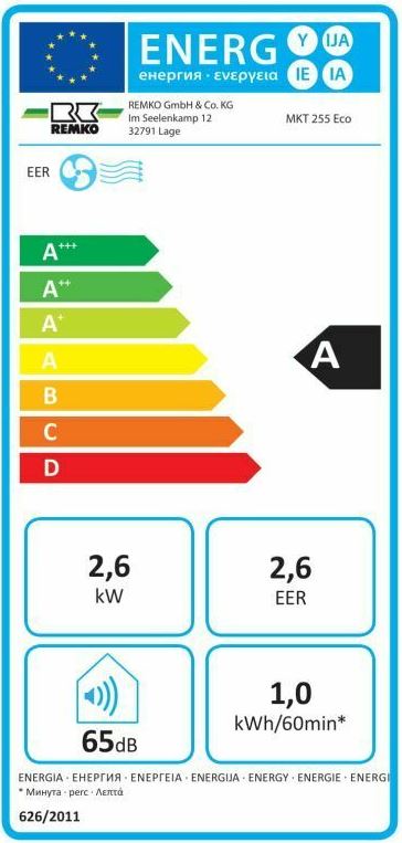 Remko MKT255 Eco S-Line Raumklimagerät Monoblock Klimagerät Klimaanlage 2,6 kW