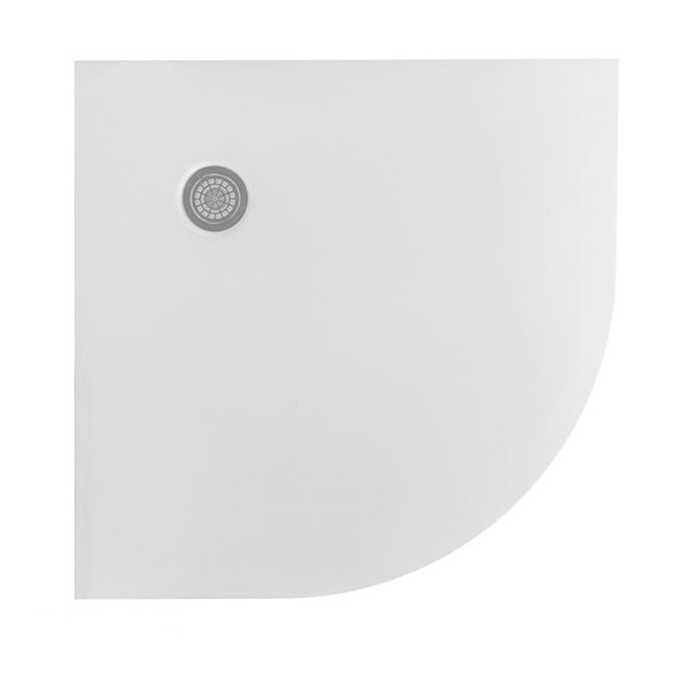 Mineralguss Viertelkreis Duschwanne StoneFlat R55 90x90 ohne Ablauf