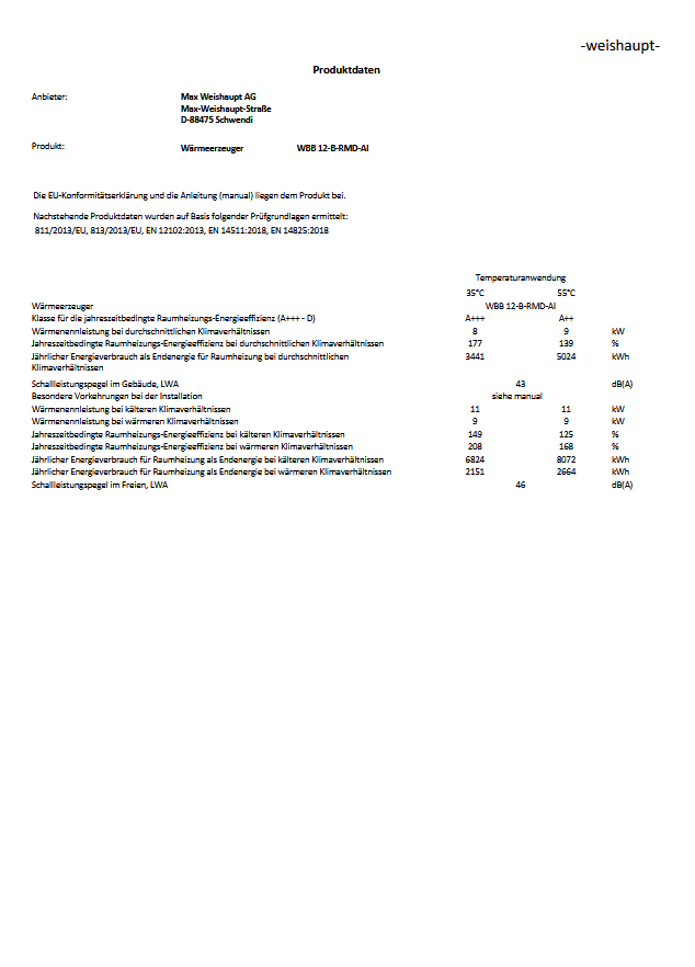 Weishaupt Luft Wärmepumpe Biblock WBB 12-B-RMD-AI Paket WBB 12 890079