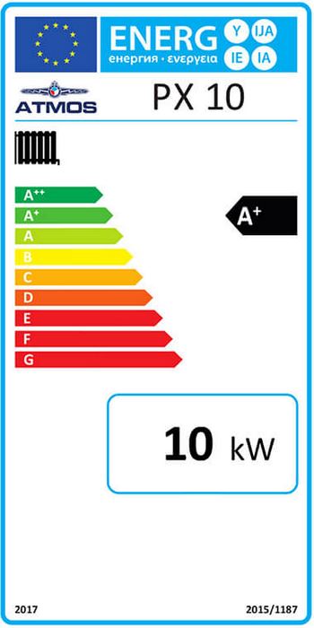 ATMOS Pelletkessel PX10 Pelletbrenner A25PX Platzspar-Pelletkessel 01.17.10