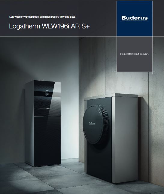 Buderus Luft Wärmepumpe Logatherm WLW196i.2-4 AR Tower T190 S+ max.5kW