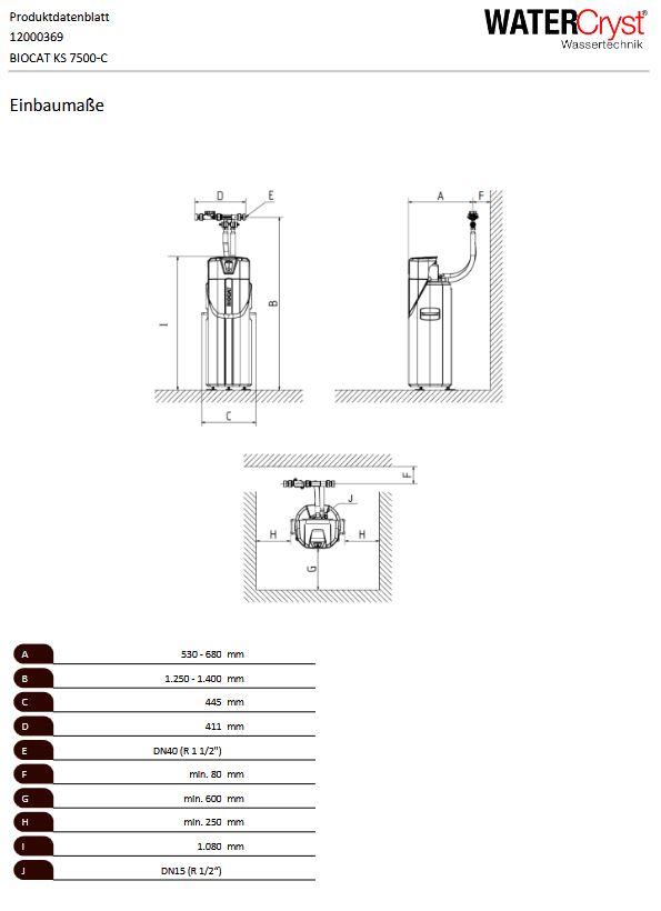 Watercryst BIOCAT KS 8000-C Kalkschutzanlage Katalysator Technologie 12000370