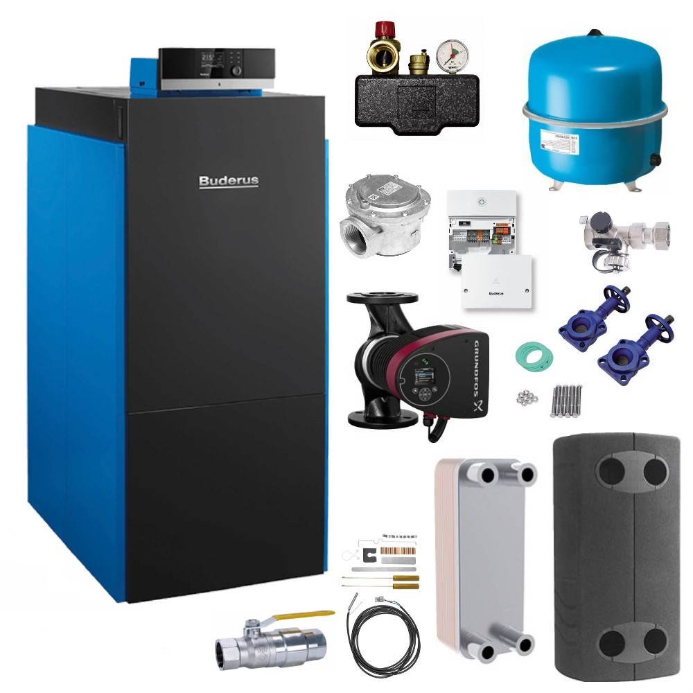 Buderus Logaplus Paket K501 KB372-250KW rechts Gas Brennwertkessel Wärmetauscher