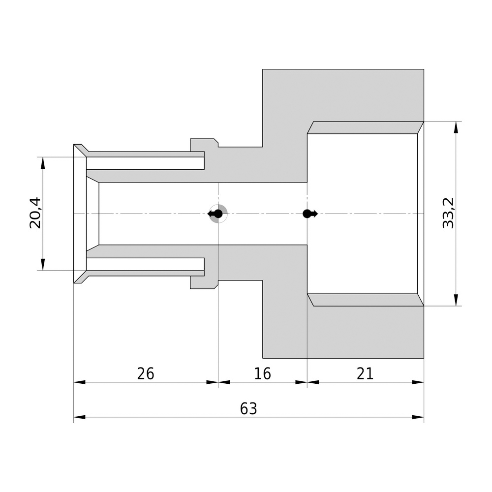 Wavin Tigris K5 Pressfitting Übergang IG Ü-Muffe 16 I 20 I 25 I 32 I 40 mm