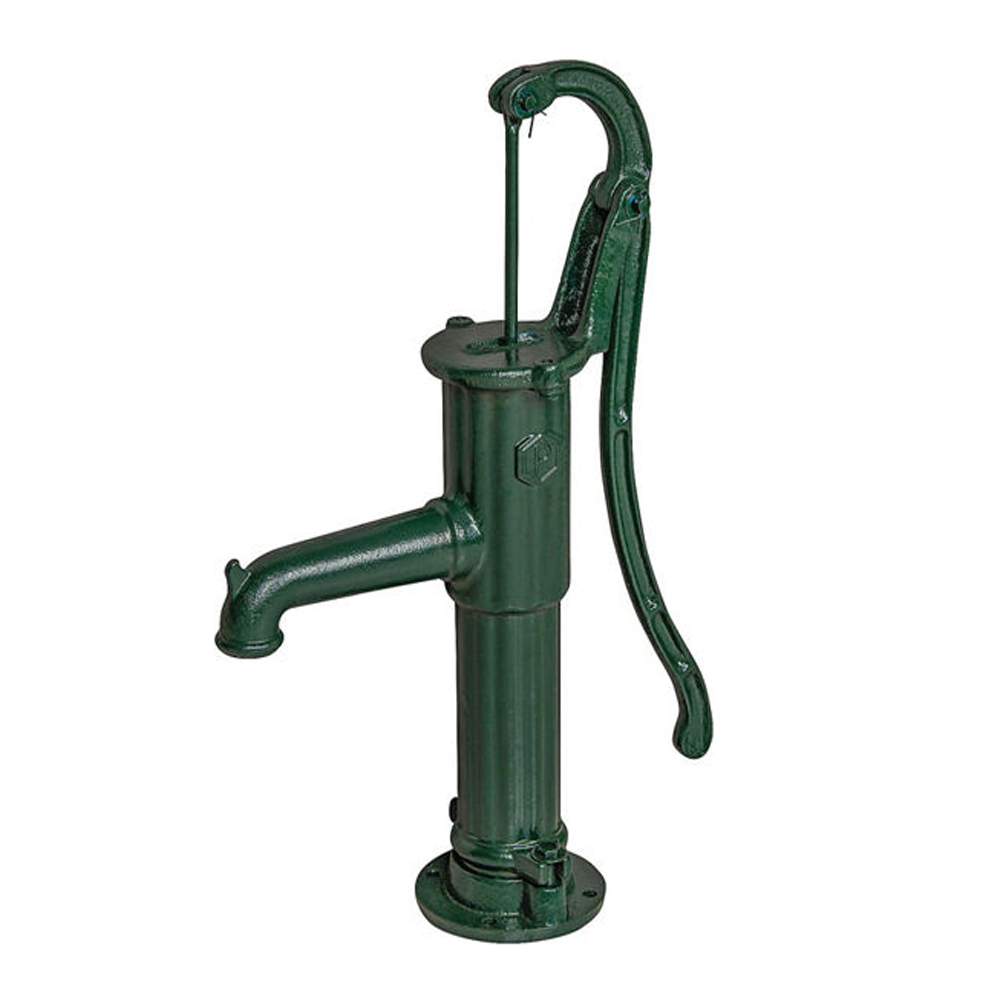 WS Handpumpe mit Rundflansch Typ 75 Schwengelpumpe 1 1/4" grün