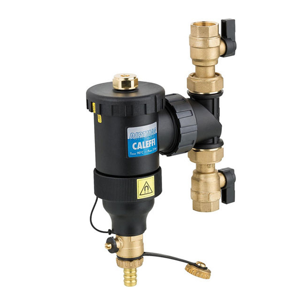 Caleffi Magnetit und Schlammabscheider DIRTMAG DN20 (3/4") IG mit Absperrkugelhähne