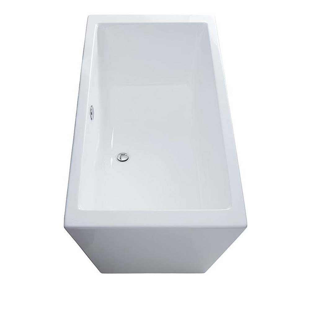 Acryl Badewanne weiss K.ONE freistehend 180 x 80 cm Ablaufgarnitur Mittenablauf