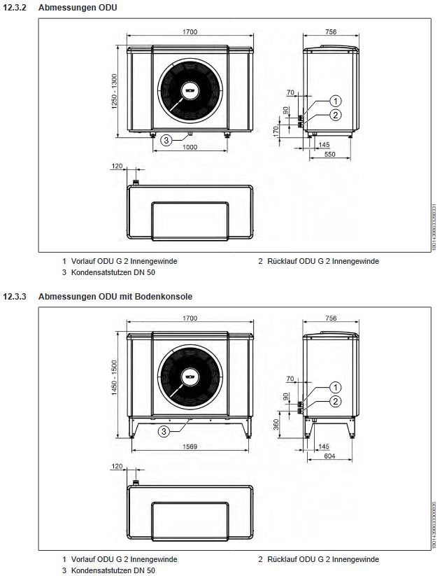 Wolf Luft Wärmepumpe CHA-Monoblock 16/20 (400V) mit E-Heizelement 9 kW 9147922